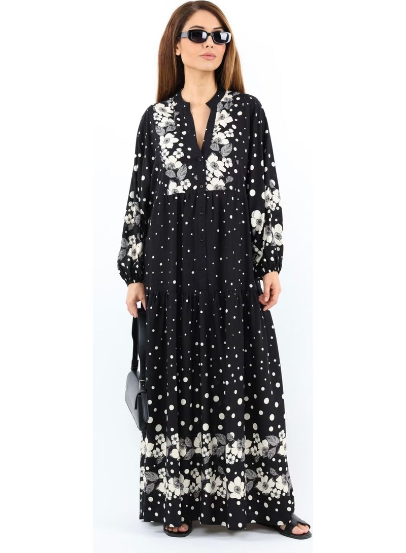 Ritnice Floral Print Maxi Dress - Image 5